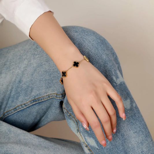 Black Clover Charm Bracelet