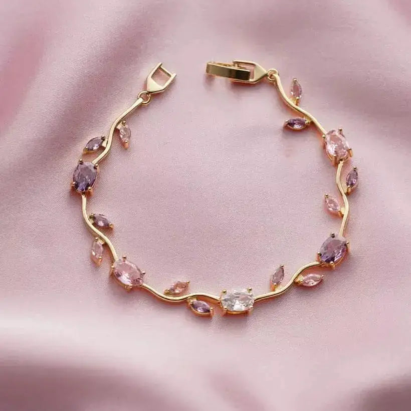 Tulip Crystal Vine Bracelet - Multi Color