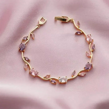 Tulip Crystal Vine Bracelet - Multi Color