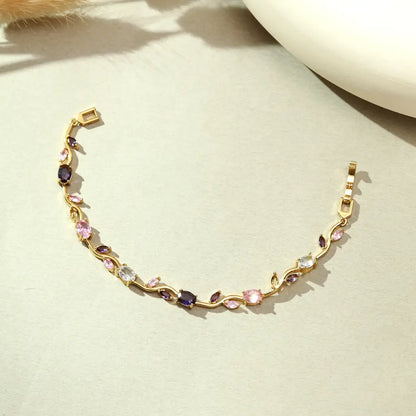 Tulip Crystal Vine Bracelet - Multi Color